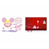 XFG114 DUVAR SÜSÜ (STİCKER) PRENSES DESENLİ PVC 70X50X0,5CM - 6