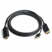 Dark DK-CB-AHDMIXDP2 HDMI to DisplayPort Dönüştürücü 2 Metre USB Güç Kablosu Destekli Kablo - 1