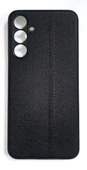 Samsung Galaxy A16 Uyumlu Deri Görünümlü Yumuşak Süet Kılıf Siyah thumbnail 1