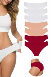 7 Adet Kadın Dikişsiz Lazer Kesim Esnek İz yapmayan Külot S10 - 1
