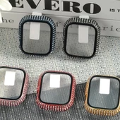 Apple Watch 7 45mm Zore Watch Gard 24 Kenarları Taşlı Sert PC Koruyucu - 11