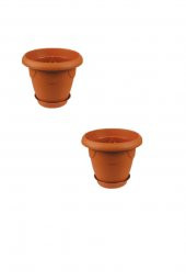 Emr çiçek saksısı - yuvarlak saksı 5 no 2 li 21x19 cm. - 1