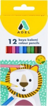 Adel Karton Kutu Boya Kalemi 12 Renk Tam Boy thumbnail 1