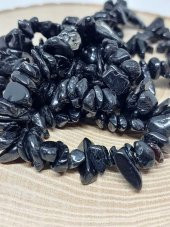 Delikli Turmalin Taşı Siyah Mini Boy 50 adet - 2