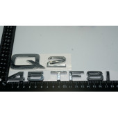 Audi Q2 45 TFSi Krom ABS 3M 3D Bagaj Yazı Logo Orjinal Ürün thumbnail 3