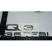 Audi Q3 35 TFSi Krom ABS 3M 3D Bagaj Yazı Logo Orjinal Ürün thumbnail 3