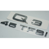 Audi Q3 45 TFSi Krom ABS 3M 3D Bagaj Yazı Logo Orjinal Ürün thumbnail 2