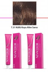 2 li Set Premium 7.31 Küllü Koyu Altın Sarısı - Kalıcı Krem Saç Boyası 2 X 50 g Tüp - 1