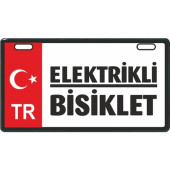 Kırmızı Elektrikli Bisiklet E-Bike Plakalık - 1