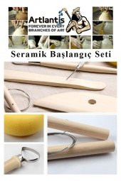 Seramik Başlangıç Seti 8 Parça 1 Paket Modelaj Modelleme Hekel Çömlek Sanatsal Ebeşuar Hobi Düzeltme - 5