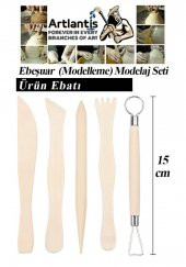 Seramik Başlangıç Seti 13 Parça 1 Paket Modelaj Modelleme Hekel Çömlek Sanatsal Ebeşuar Hobi Düzeltme - 2