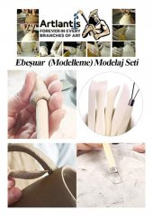 Seramik Başlangıç Seti 13 Parça 1 Paket Modelaj Modelleme Hekel Çömlek Sanatsal Ebeşuar Hobi Düzeltme - 7
