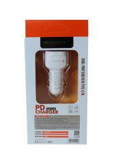 Megatech T05-M40 Beyaz  40W PD-USB Araç Çakmaklık Şarj Başlığı Hızlı Şarj - 1