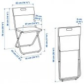 IKEA Gunde Katlanır Sandalye - Beyaz - 5