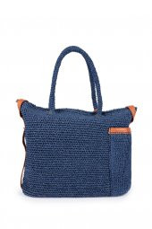 Artı-Artı-Çanta Halikarnas  Kadın koleksiyon Mavi El Örgü Çanta - 4