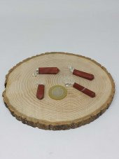 Jasper Taşı 925 Ayar Gümüş Aparatlı Kolye Ucu - 3