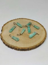 Amazonit Taşı 925 Ayar Gümüş Aparatlı Kolye Ucu thumbnail 4