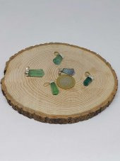 Florit Taşı Yeşil 925 Ayar Gümüş Aparatlı Kolye Ucu thumbnail 2