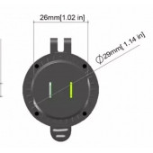 12-24volt Araç/tekne/motosiklet için (Quick)hızlı Şarj Voltmetre Usb/Type C Portlu Mavi ışık - 3