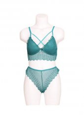 Dantelli Bralet Sütyen Takımı  Zümrüt - 1