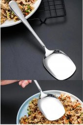 Servis Kaşığı Seti 6 Lı Set Paslanmaz Çelik Lüx Yemek Salata Börek Pasta Fırın Tavuk Servis Kaşığı - 3