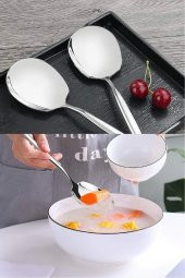 Servis Kaşığı Seti 6 Lı Set Paslanmaz Çelik Lüx Yemek Salata Börek Pasta Fırın Tavuk Servis Kaşığı - 5