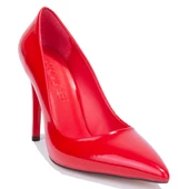 Dagoster DZA07-388460 Kırmızı Rugan Stiletto Topuklu Kadın Ayakkabı - 1