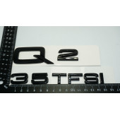 Audi Q2 35 TFSi Parlak Siyah ABS 3M 3D Bagaj Yazı Logo Orjinal Ürün - 3