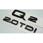 Audi Q2 2.0 TDi Parlak Siyah ABS 3M 3D Bagaj Yazı Logo Orjinal Ürün - 2