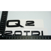 Audi Q2 2.0 TDi Parlak Siyah ABS 3M 3D Bagaj Yazı Logo Orjinal Ürün - 3