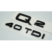 Audi Q2 40 TDi Parlak Siyah ABS 3M 3D Bagaj Yazı Logo Orjinal Ürün - 2