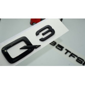 Audi Q3 35 TFSi Parlak Siyah ABS 3M 3D Bagaj Yazı Logo Orjinal Ürün thumbnail 1