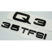 Audi Q3 35 TFSi Parlak Siyah ABS 3M 3D Bagaj Yazı Logo Orjinal Ürün thumbnail 2