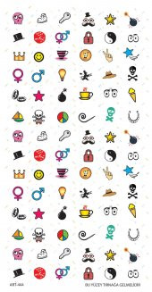 Şekil- 1 Tırnak Dövmesi, Tırnak Tattoo, Nail Art, Tırnak Sticker thumbnail 2