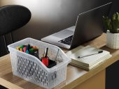 Buzdolabı Sepeti Istiflenebilir Kutu Dolap Içi Organizer 6 Adet Sepet Şeffaf 30x16x17 No:2 - 1