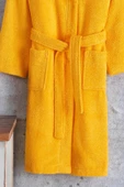 Zeynep Tekstil Pamuklu Kapşonlu Genç Bornoz Unisex Garson Boy Bornoz - 9