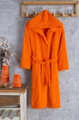 Zeynep Tekstil Pamuklu Kapşonlu Genç Bornoz Unisex Garson Boy Bornoz - 1