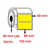 80X40 KUŞE ETİKET SARI ( 750 li ) - 1