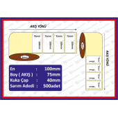 100X75 KUŞE ETİKET (500 lü ) - 1