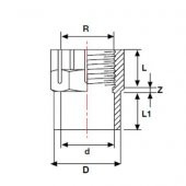 PVC YAPIŞTIRMA TEK TARAF İÇTEN DİŞLİ REDÜKSİYONLU ADAPTÖR ( DİŞİ ADAPTÖR ) ( Ø 75 ) ( 1 ADET ) - 2