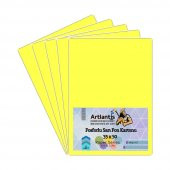 Fon Kartonu Fosforlu Sarı 35x50 5 Adet Artlantis Fosforlu Fon Kartonu Sarı 35*50 5 Adet - 1