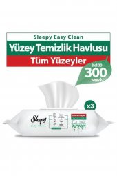 Sleepy Easy Clean Yüzey Temizlik Havlusu 100 Yaprak 3 Paket - 1