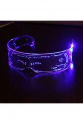 Kdr Renkli Led Parti Ğözlüğü Neon Parti Gözlüğü 7 Kademe Sabit Işık Yanıp Sönen Işık - 2