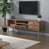 Mbes Mobilya Beyza Ahşap Ayaklı 140 Cm Atlantik Çam Tv Sehbası - 1