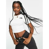 The North Face Kadın ESSENTIAL CROPPED SLEEVE Tişört NF0A55AOFN41 thumbnail 3