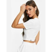 The North Face Kadın ESSENTIAL CROPPED SLEEVE Tişört NF0A55AOFN41 thumbnail 2