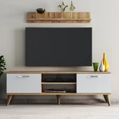 Safir 138 lik L Raflı Tv Ünitesi Çam - Beyaz  - TVU0403 - 1