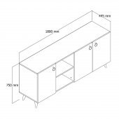 Buse Konsol Beyaz - KSL0301 - 4
