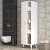 Tek Kapılı Raflı Ütü Masası Dolabı Beyaz - BDL0301 - 1