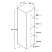 Tek Kapılı Raflı Ütü Masası Dolabı Çam - BDL0302 - 4